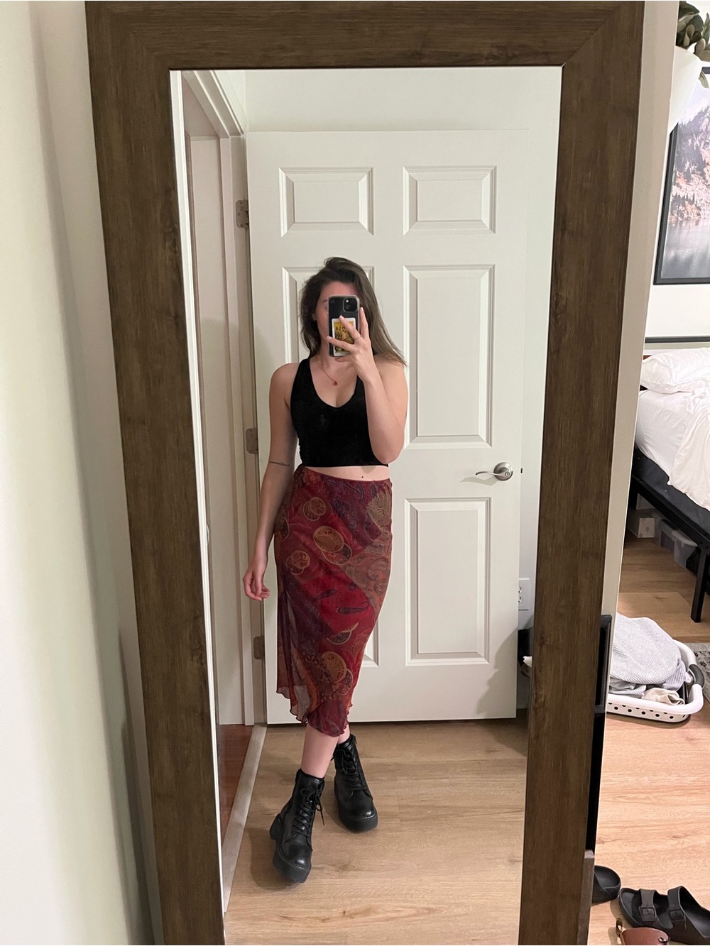90s Vintage midi skirt